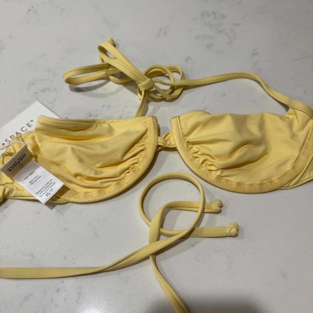 NWT L*Space Sunny Yellow Bikini Top